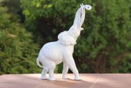 Антикварная Фарфоровая статуэтка "Кричащий слон". Германия.  20 в. 30е года. 