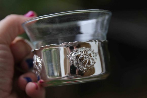 Великолепный, посеребренный чайный набор на подносе. Европа. Начало 20 века