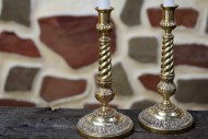 Великолепные парные подсвечники из латуни. Европейское литье