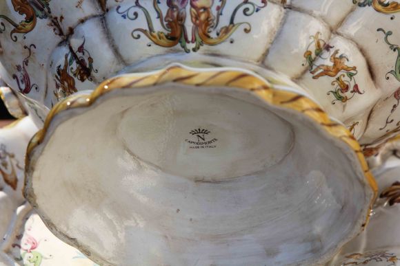 Невероятная винтажная супница  Capodimonte Каподимонте. Италия.