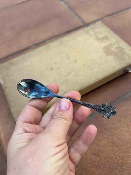 Набор итальянских посеребреных винтажных ложек