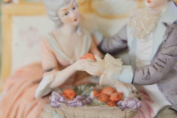 Старинная фарфоровая статуэтка "любовники", Европа. Конец 19 века