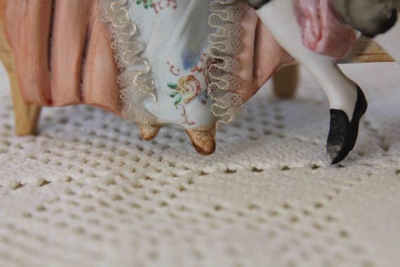 Старинная фарфоровая статуэтка "любовники", Европа. Конец 19 века