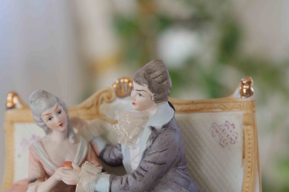 Старинная фарфоровая статуэтка "любовники", Европа. Конец 19 века