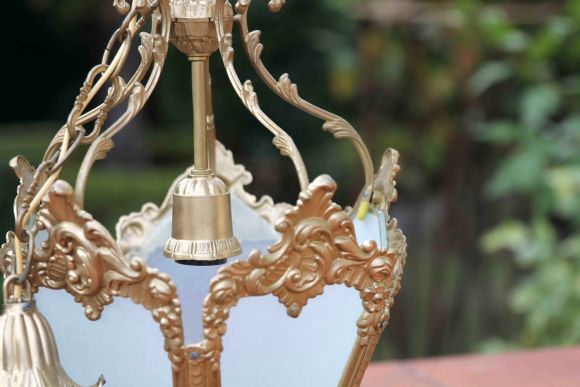 Очень нарядный винтажный потолочный светильник.Россия.Начало 20 века