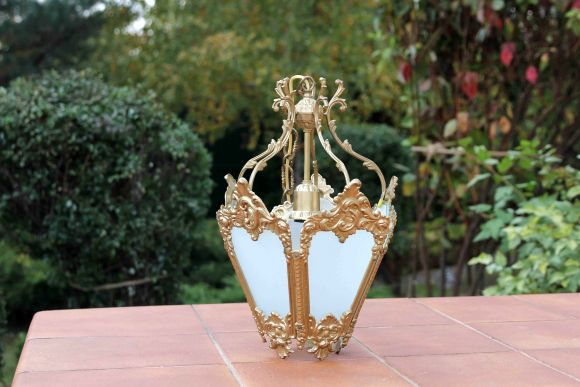 Очень нарядный винтажный потолочный светильник.Россия.Начало 20 века