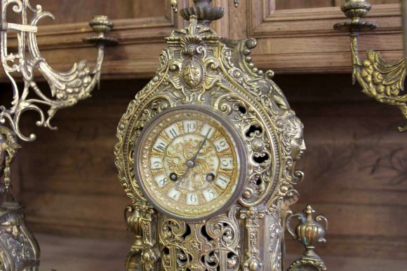 Антикварный каминный гарнитур