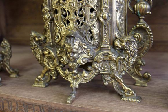 Антикварный каминный гарнитур