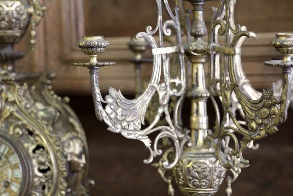 Антикварный каминный гарнитур