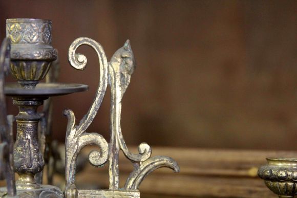 Антикварный каминный гарнитур