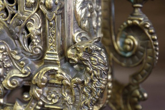 Антикварный каминный гарнитур