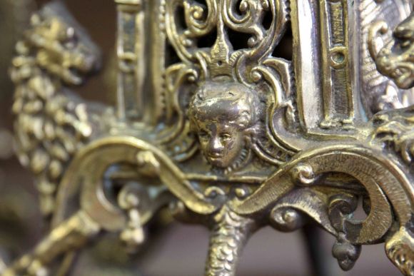 Антикварный каминный гарнитур