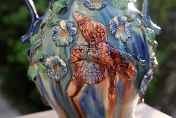 Роскошная итальянская ваза с портретом девушки