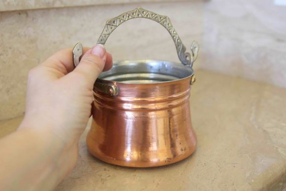 Винтажное медное ведерко. Европа. Начало 20 века