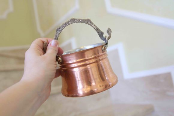 Винтажное медное ведерко. Европа. Начало 20 века