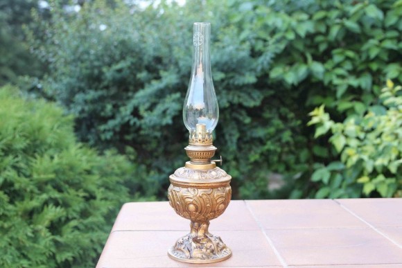 Керосиновая лампа в разборной колбе. Латунь. Европа.Середина 20 века