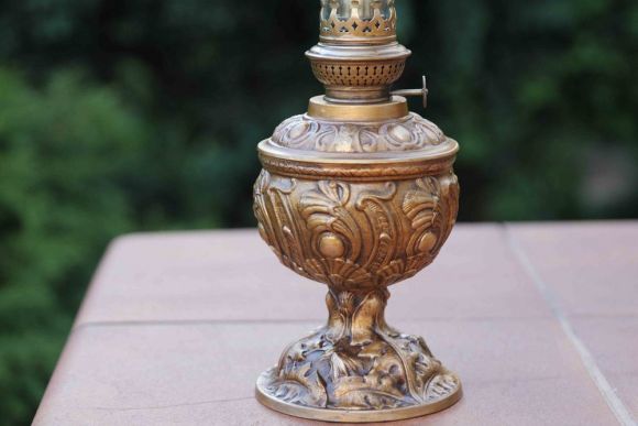 Керосиновая лампа в разборной колбе. Латунь. Европа.Середина 20 века