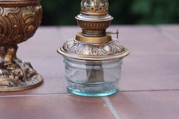 Керосиновая лампа в разборной колбе. Латунь. Европа.Середина 20 века