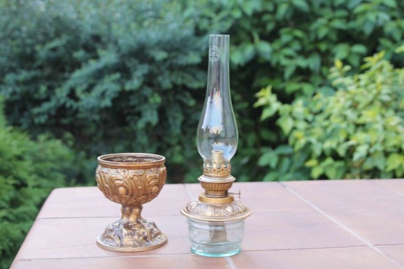 Керосиновая лампа в разборной колбе. Латунь. Европа.Середина 20 века