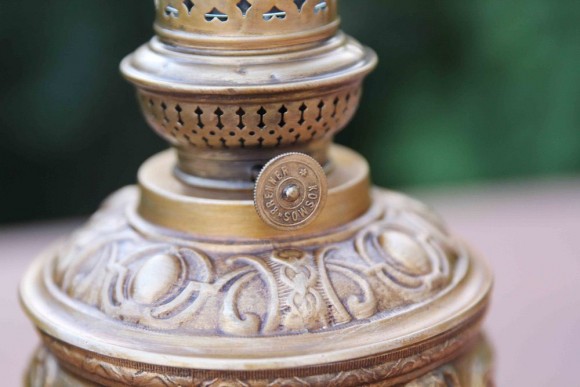 Керосиновая лампа в разборной колбе. Латунь. Европа.Середина 20 века