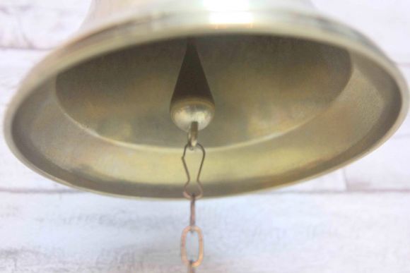 Антикварная корабельная рында из латуни