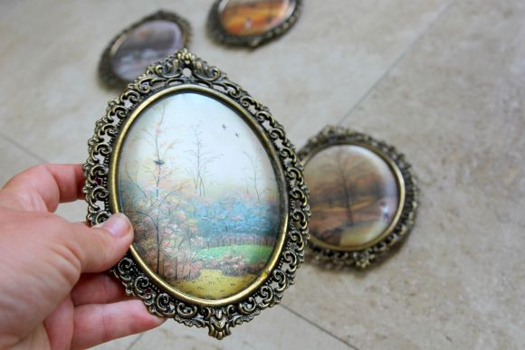 Итальянские настенные панно. Времена года. Шелк