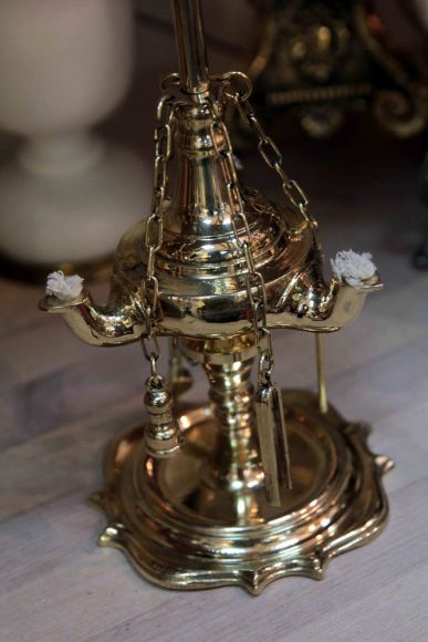 Керосиновая лампадка с приборами. Европа. Начало 20 века