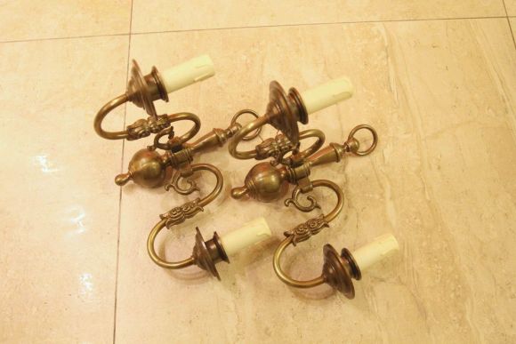 Старинные бра с рыбками пара