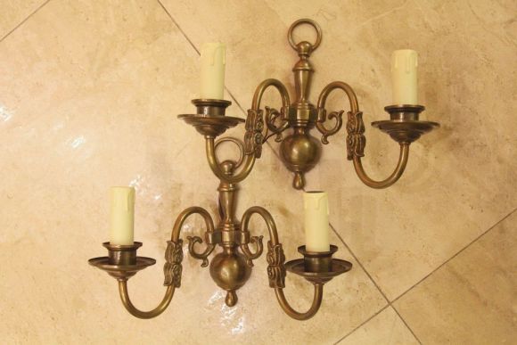 Старинные бра с рыбками пара