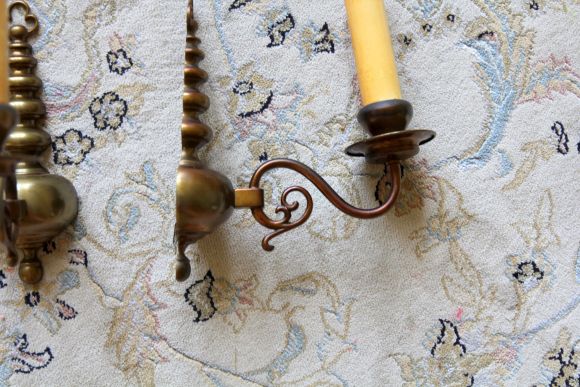 Пара замечательных винтажных бра на одну свечу