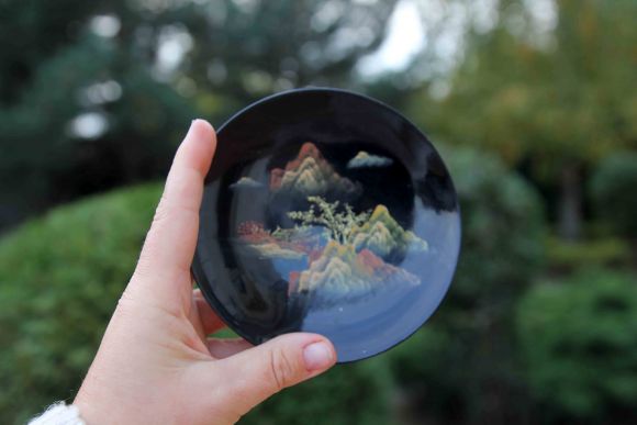 Японский винтажный чайный сервиз из дерева