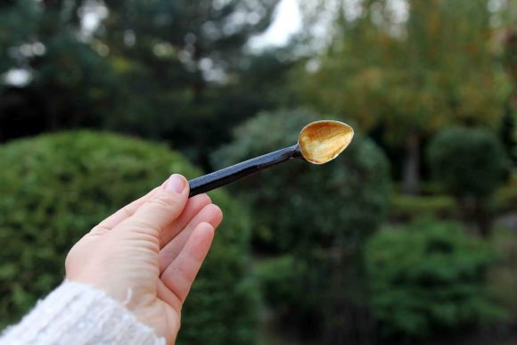 Японский винтажный чайный сервиз из дерева