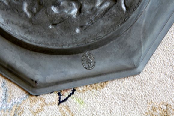 Оловянное настенное панно - Тема охота.