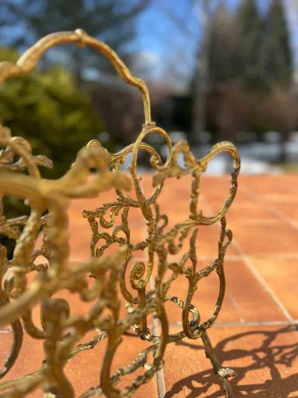 Старинная газетница из латуни