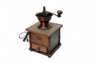 Ретро электрическая деревянная кофемолка