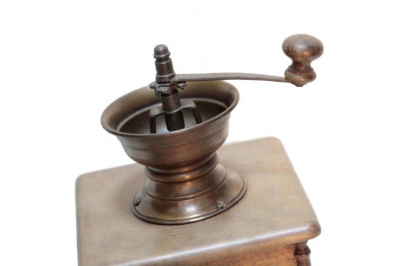 Ретро электрическая деревянная кофемолка