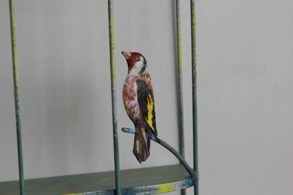 Винтажная навесная полка - клетка