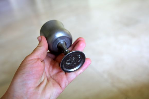 Тяжёлая  Оловянная стопка. Винтаж