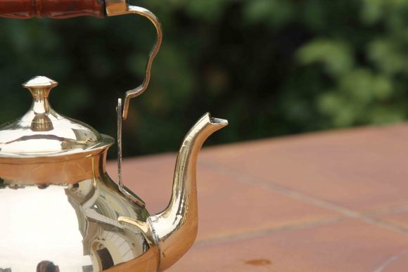 Латунный тяжёлый чайник, подойдёт для самовара