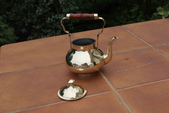 Латунный тяжёлый чайник, подойдёт для самовара
