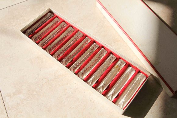 Стеклянные подставки под приборы в коробке