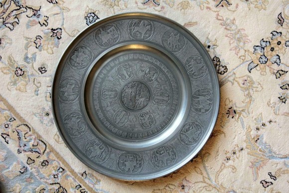 Старинное оловянное блюдо Berendsohn