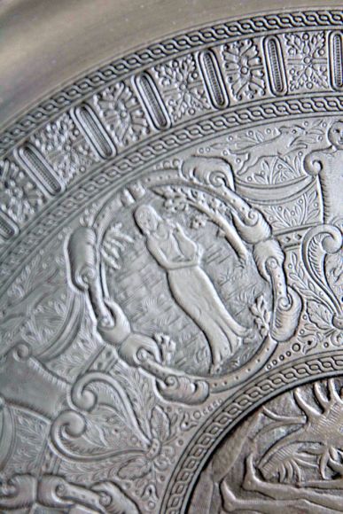 Старинное оловянное блюдо Berendsohn