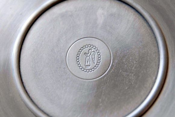 Старинное оловянное блюдо Berendsohn