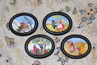 Времена года тарелочки из глины. Европа. Начало 20 века