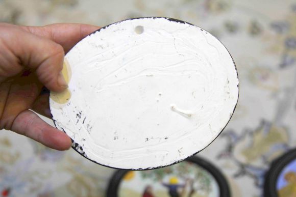 Времена года тарелочки из глины. Европа. Начало 20 века