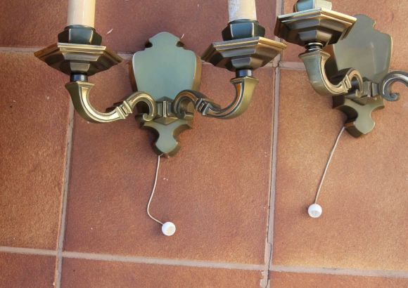 Винтажные бра из бронзы. Европа. 20 век.