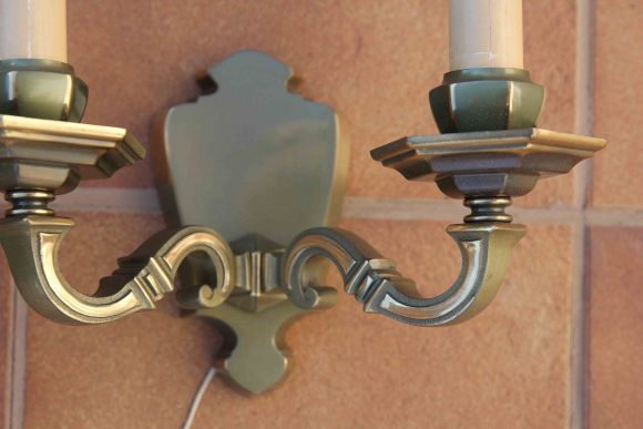 Винтажные бра из бронзы. Европа. 20 век.