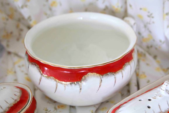 Восхитительный антикварный полный набор для ванной комнаты