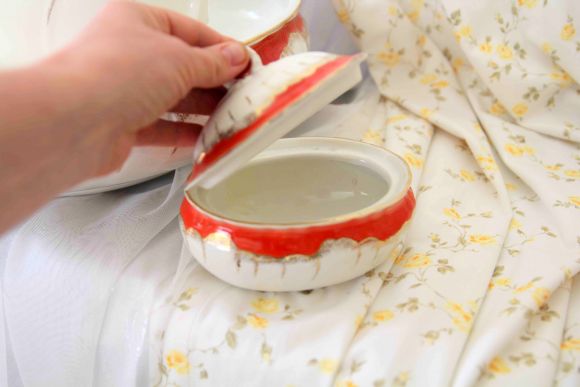 Восхитительный антикварный полный набор для ванной комнаты